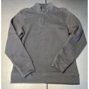 Sonoma Men's Medium Gray Sweater Fleece 1/4 Zip Pullover NWT